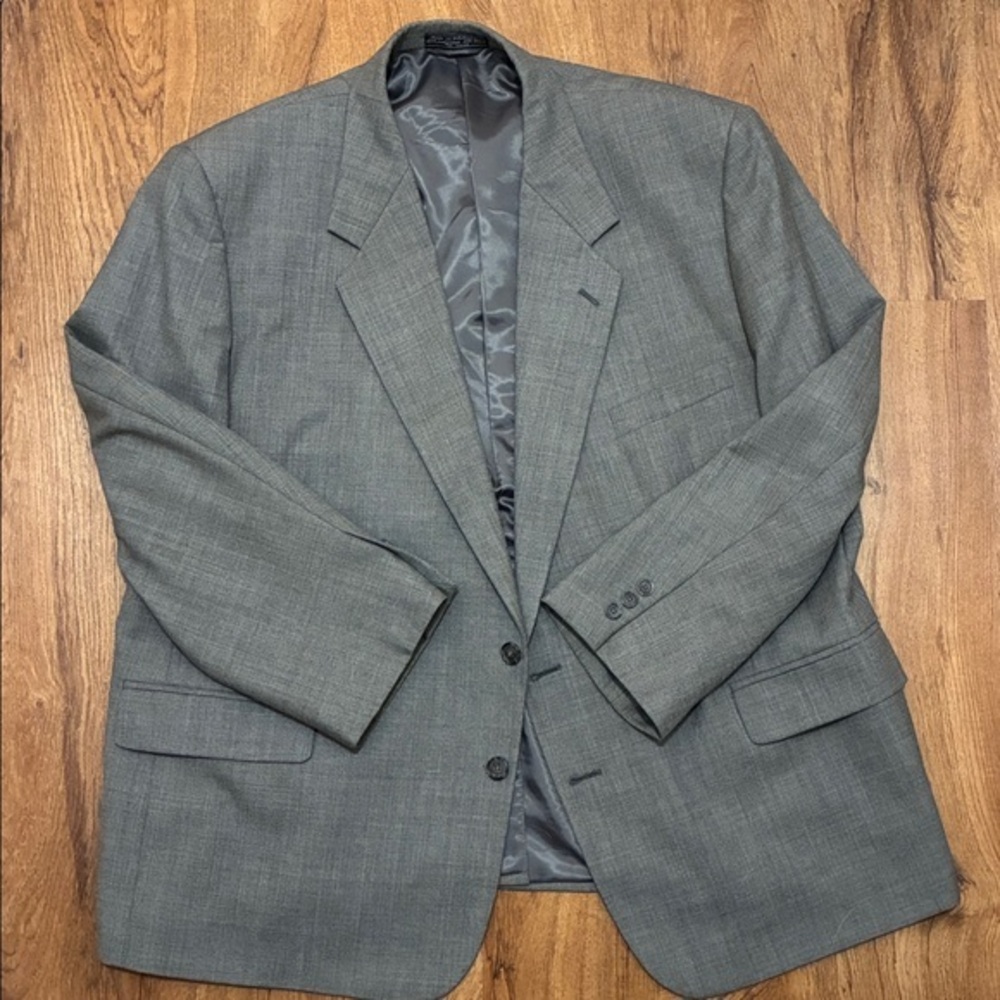BertPulitzerSupra Shark Men's Blazer/Sport/SuitCoat Poly/Wool Blend Gray 50S/49W